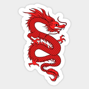 Red chinese dragon Sticker